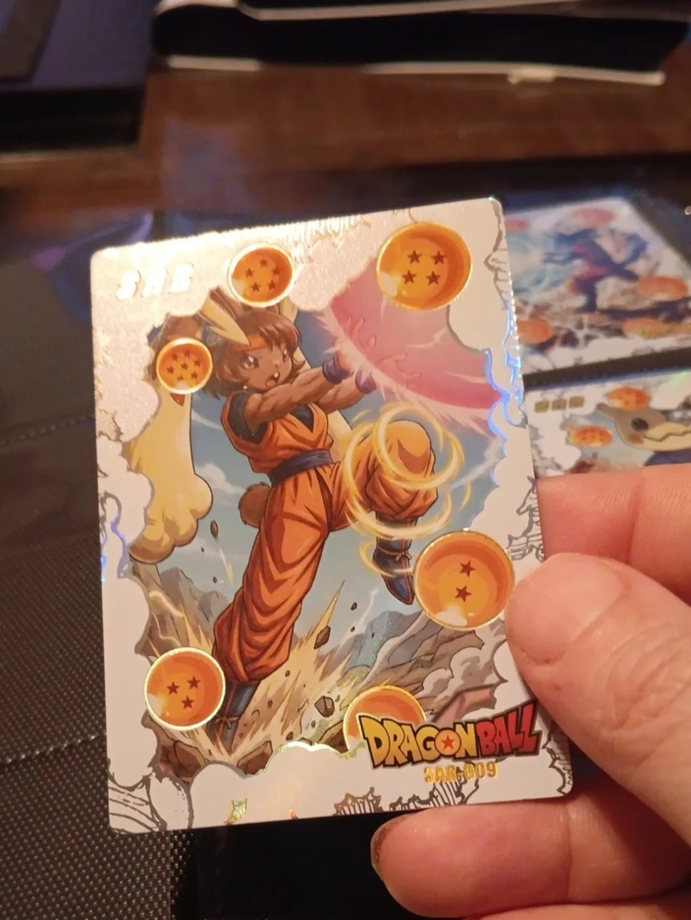 Pokemon Orange and Yellow Holo Action Card